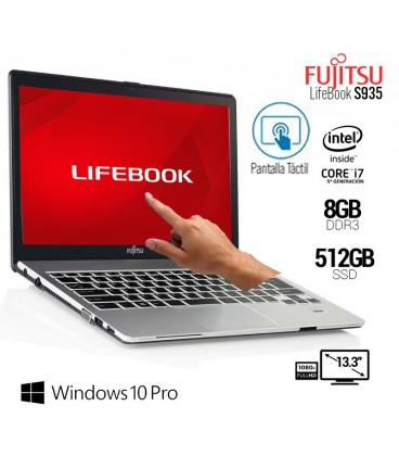 FUJITSU LIFEBOOK S935 | INTEL CORE i7 5600U | 13.3" FULL HD IPS TÁCTIL | 8GB DDR3 | 512GB SSD | EXLEASING